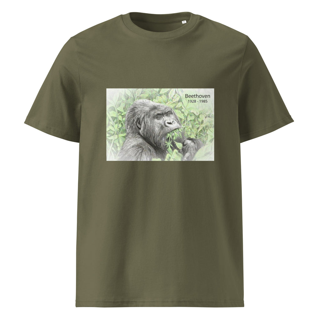 Beethoven: A legacy in the Leaves Unisex Organic Cotton T-Shirt in Various Colours - CoolApe.co.uk