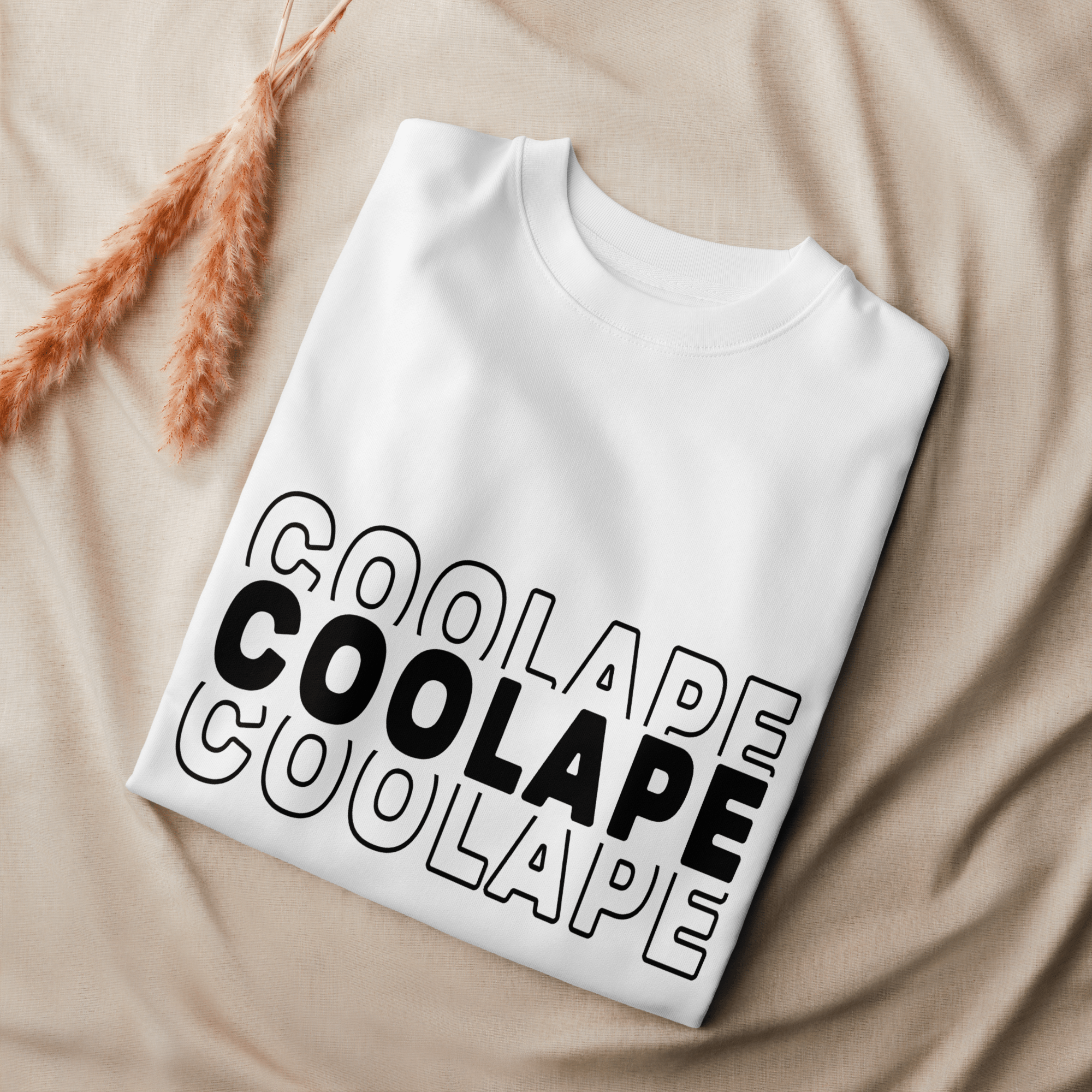 CoolApe Unisex organic sweatshirt Black on White - CoolApe.co.uk