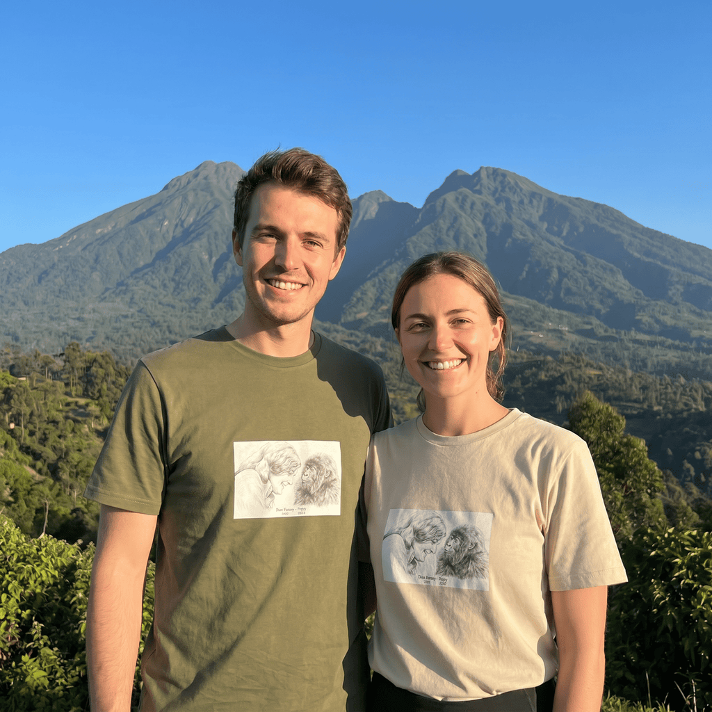 Dian Fossey & Poppy Gorilla Organic T-Shirt in Various Colours - CoolApe.co.uk