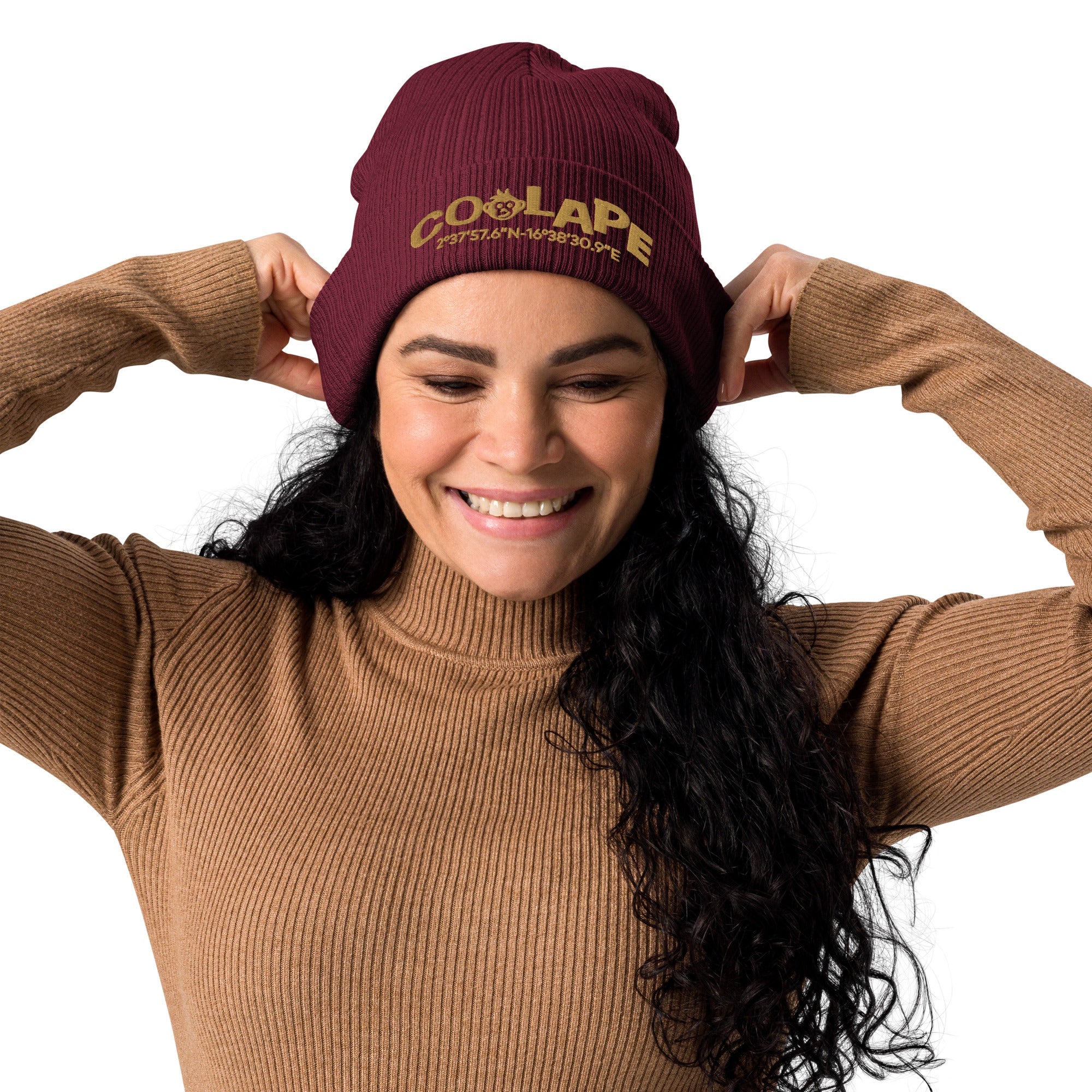 Funky CoolApe Organic ribbed beanie in Various Colours - CoolApe.co.uk