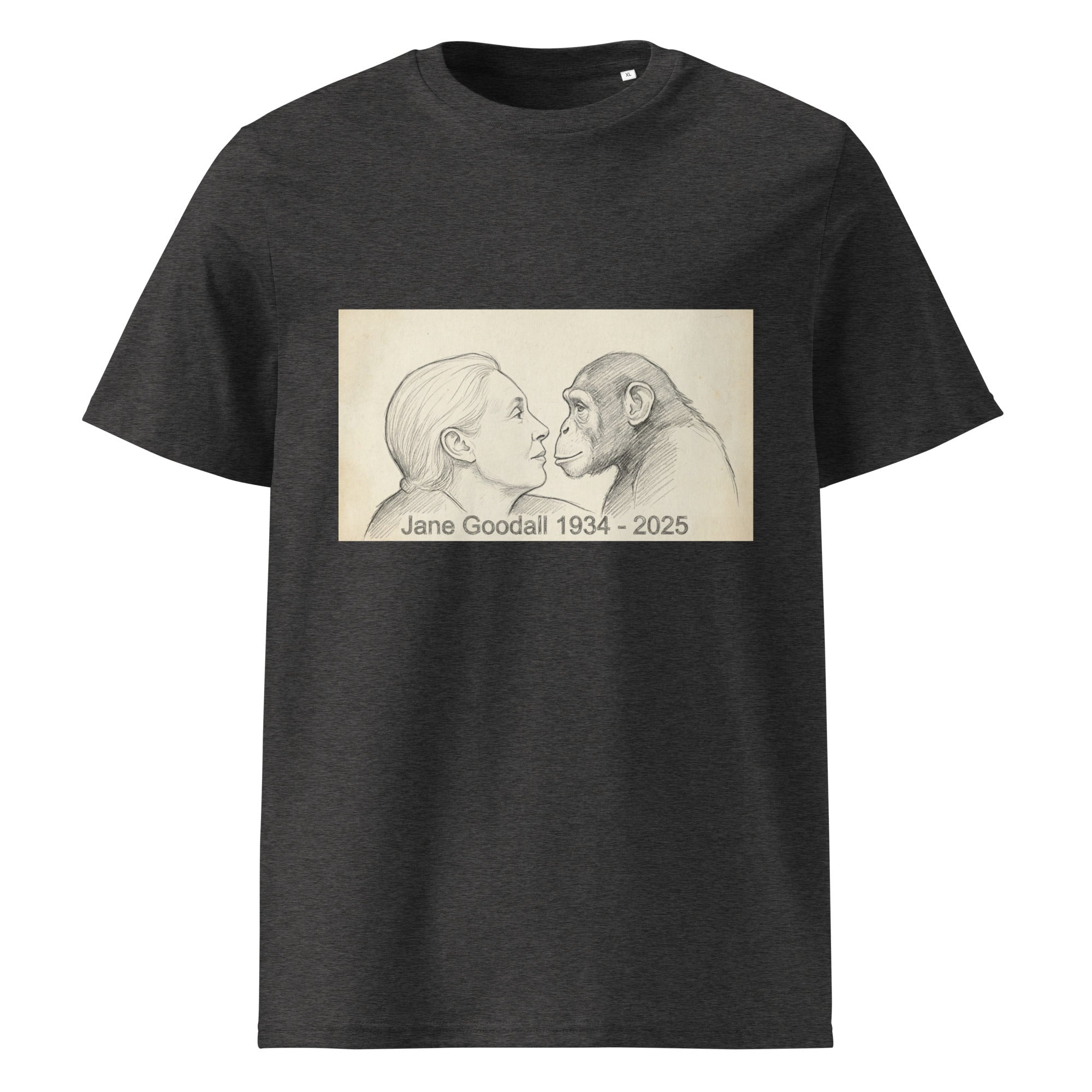 Jane Goodall Unisex 100% Organic Cotton T-Shirt in Various Colours - CoolApe.co.uk
