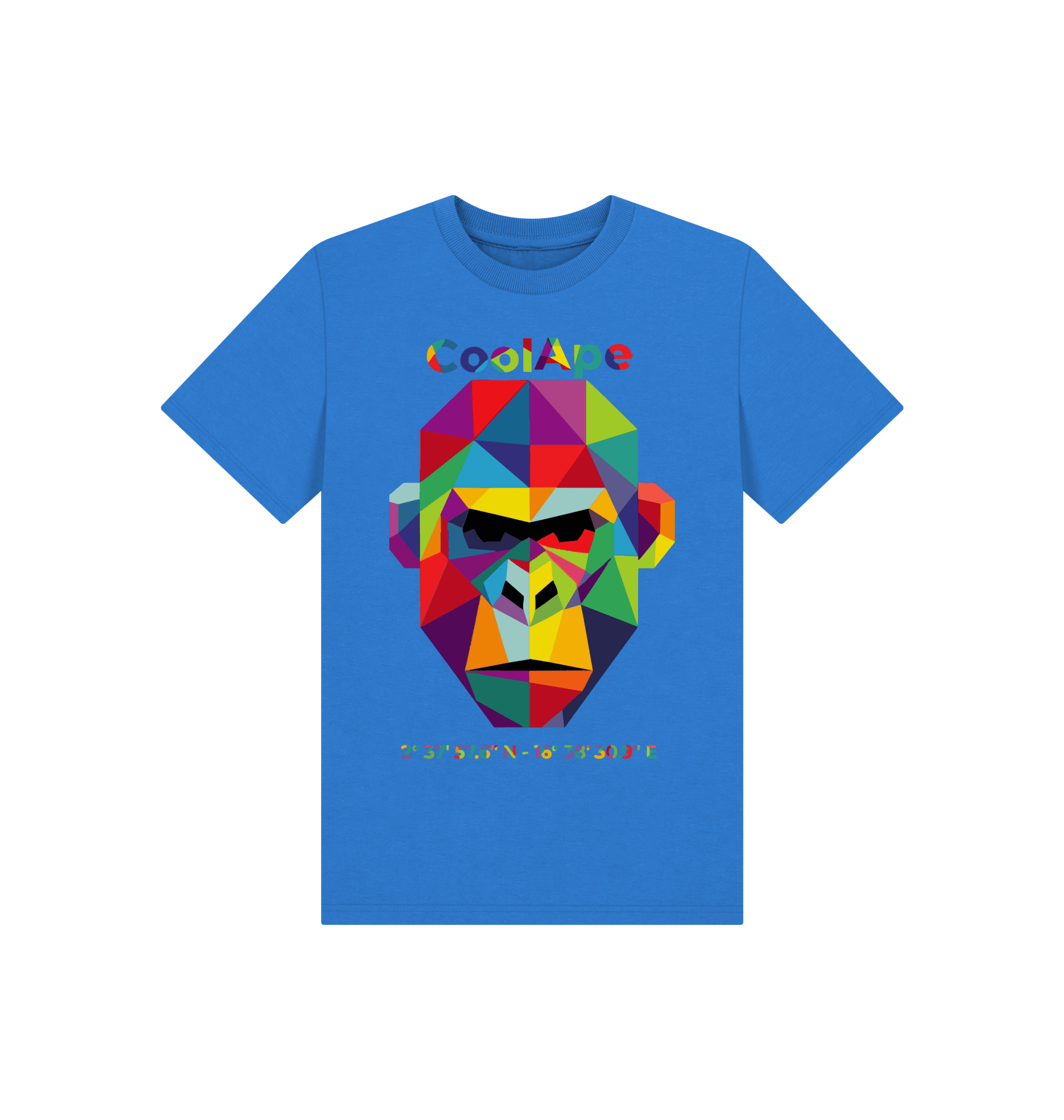 Kids CoolApe Unisex organic mid-light t-shirt 🦍🌿 🎨 in Various Colours - CoolApe.co.uk