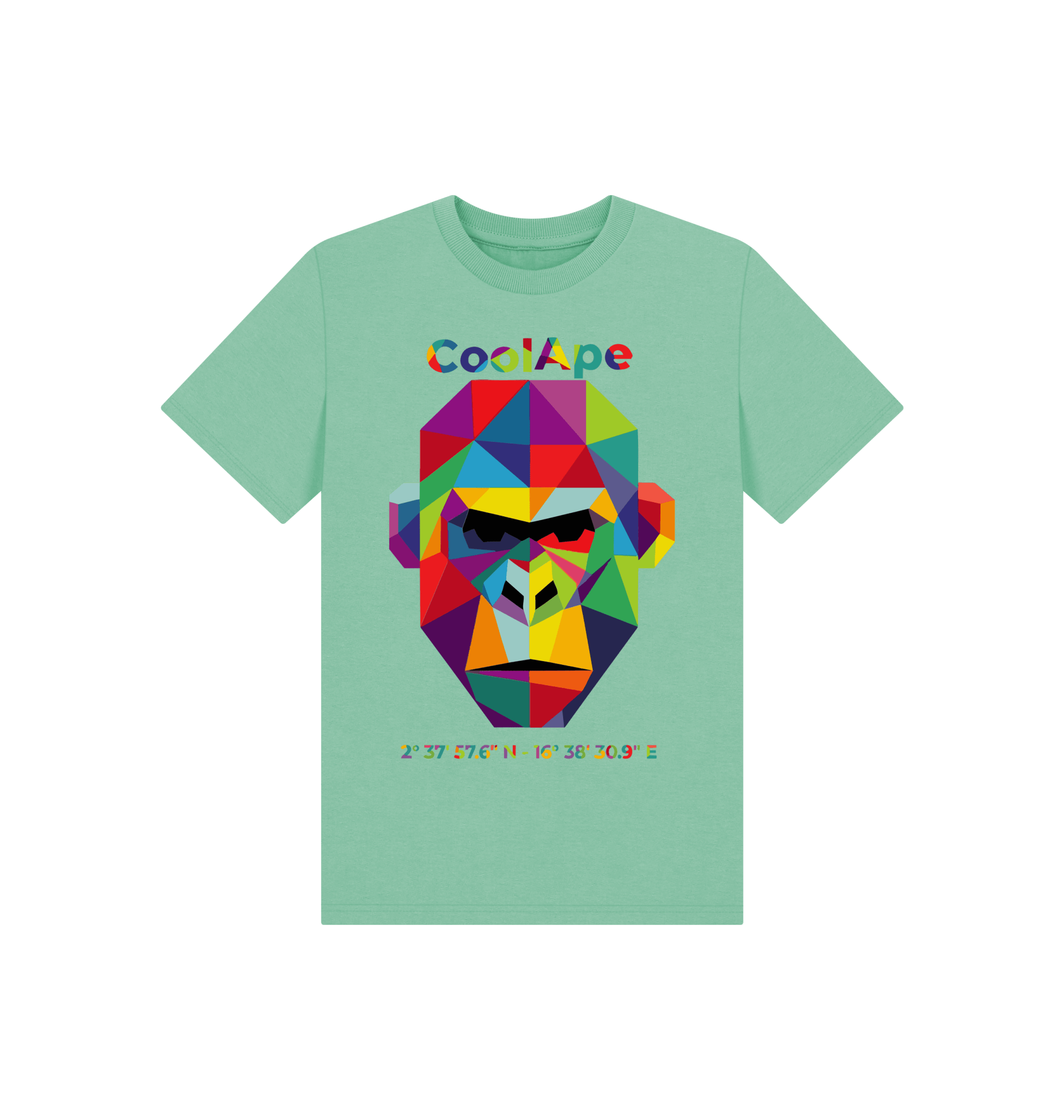 Kids CoolApe Unisex organic mid-light t-shirt 🦍🌿 🎨 in Various Colours - CoolApe.co.uk