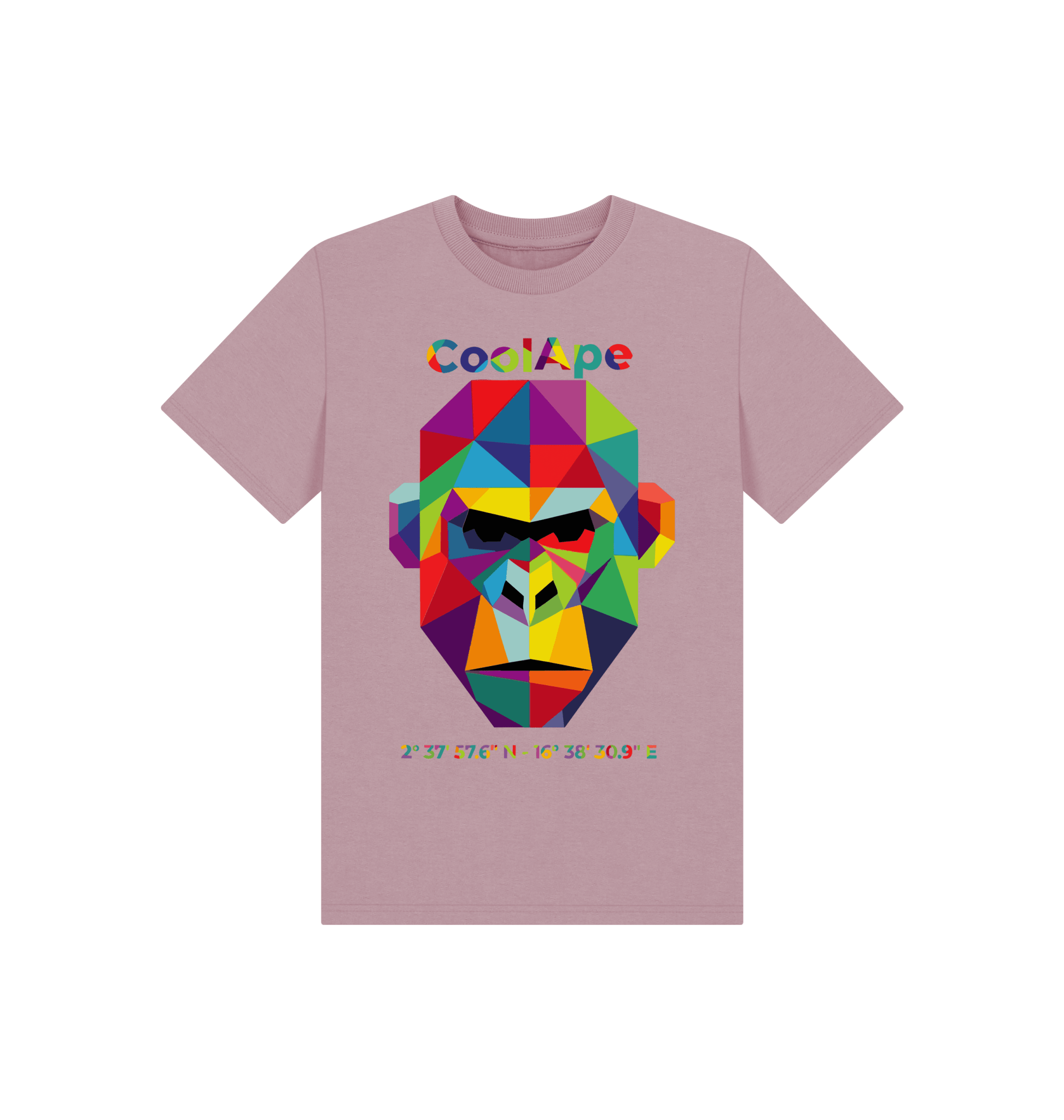 Kids CoolApe Unisex organic mid-light t-shirt 🦍🌿 🎨 in Various Colours - CoolApe.co.uk