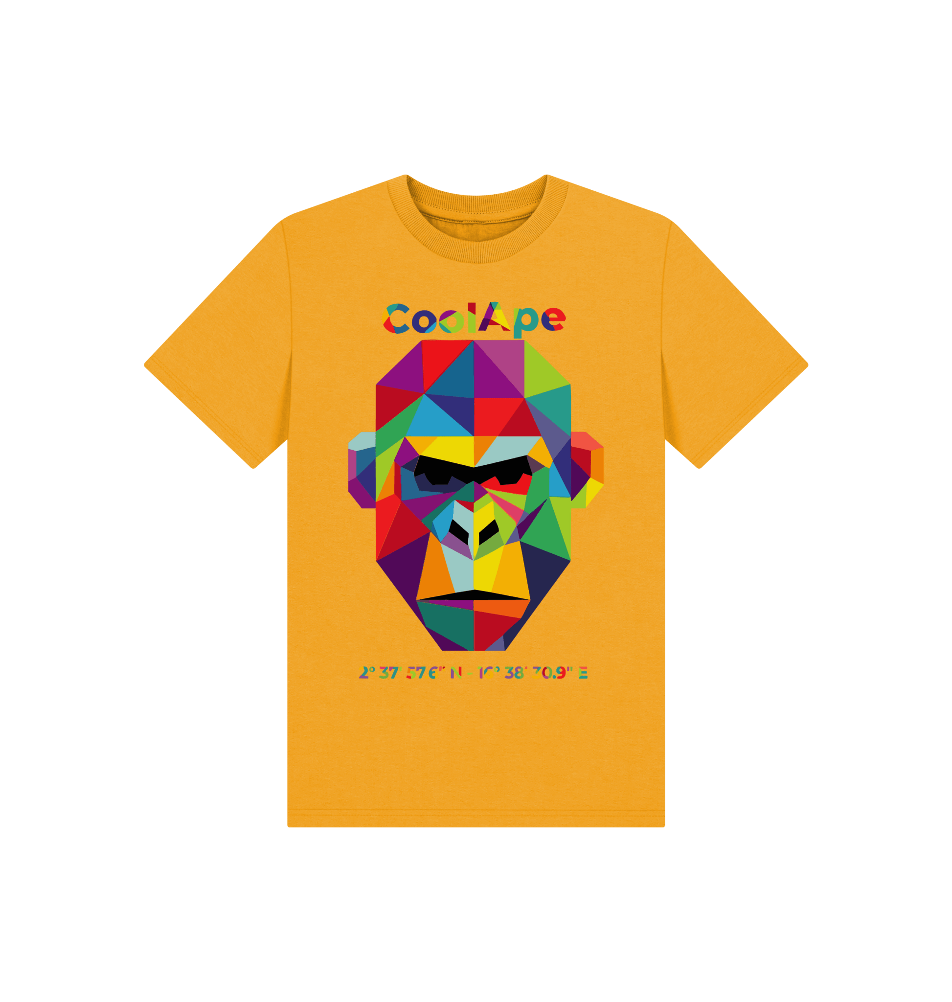 Kids CoolApe Unisex organic mid-light t-shirt 🦍🌿 🎨 in Various Colours - CoolApe.co.uk