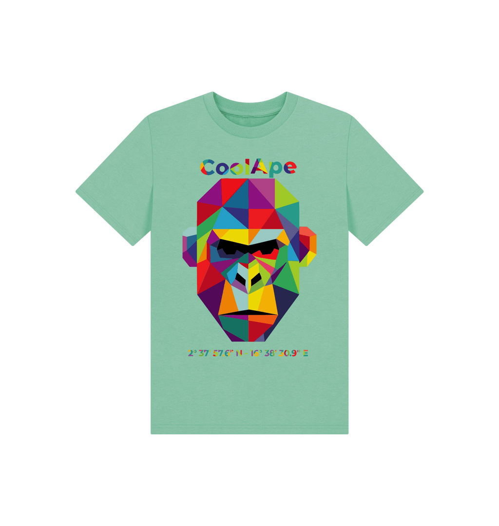 Kids CoolApe Unisex organic mid-light t-shirt 🦍🌿 🎨 in Various Colours - CoolApe.co.uk