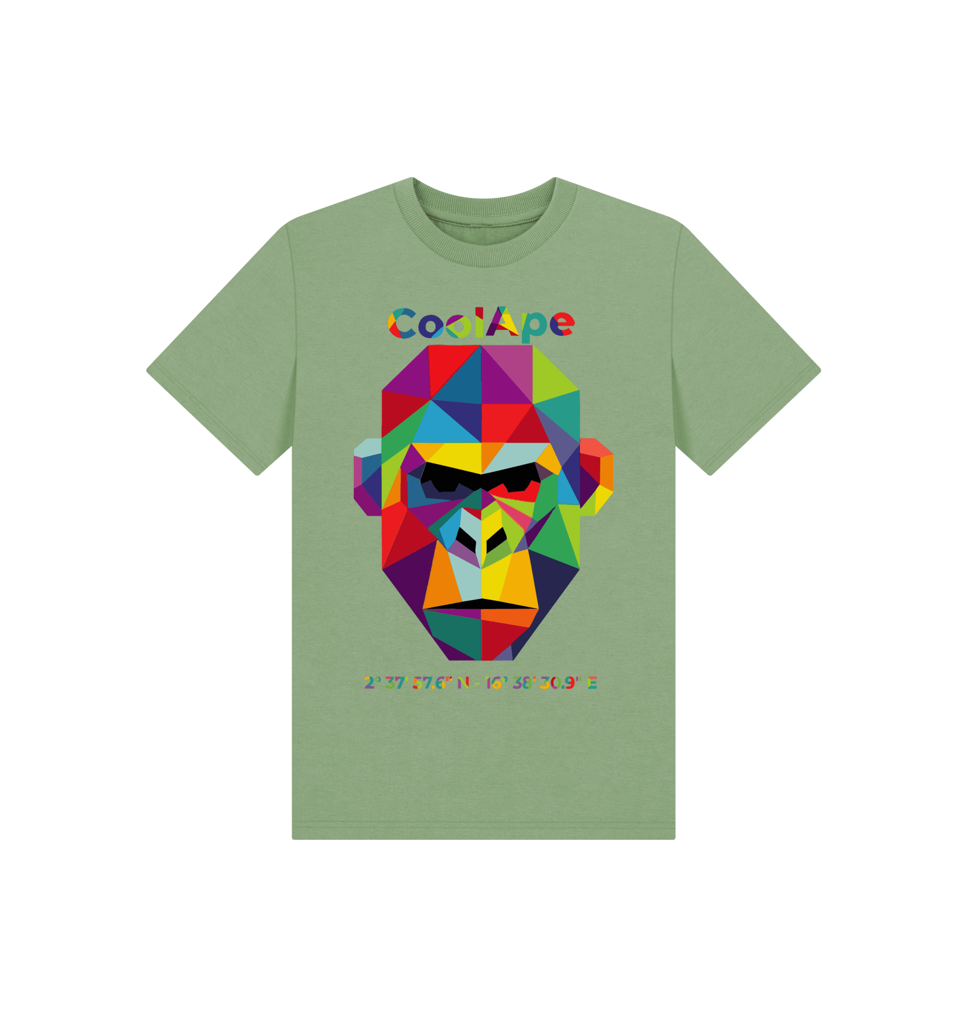 Kids CoolApe Unisex organic mid-light t-shirt 🦍🌿 🎨 in Various Colours - CoolApe.co.uk