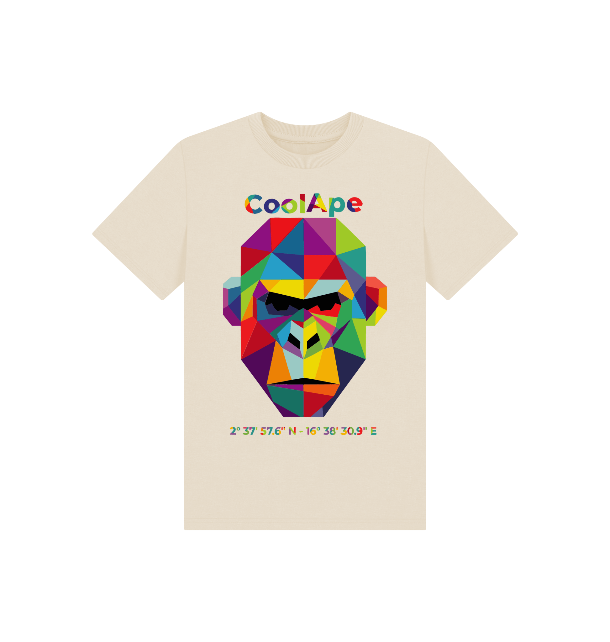 Kids CoolApe Unisex organic mid-light t-shirt 🦍🌿 🎨 in Various Colours - CoolApe.co.uk