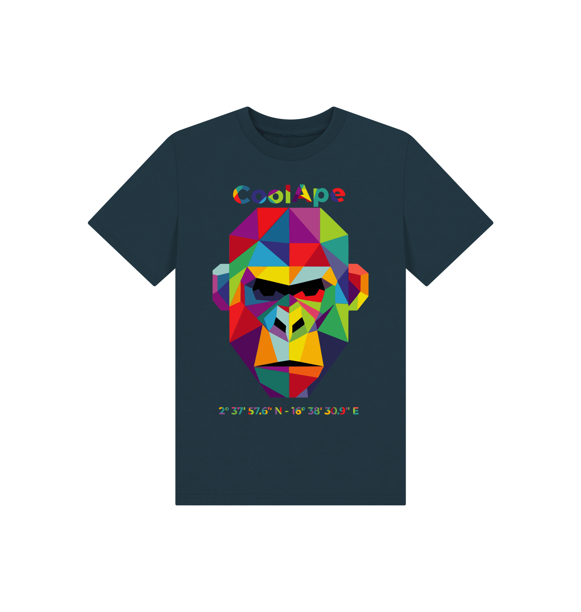 Kids CoolApe Unisex organic mid-light t-shirt 🦍🌿 🎨 in Various Colours - CoolApe.co.uk