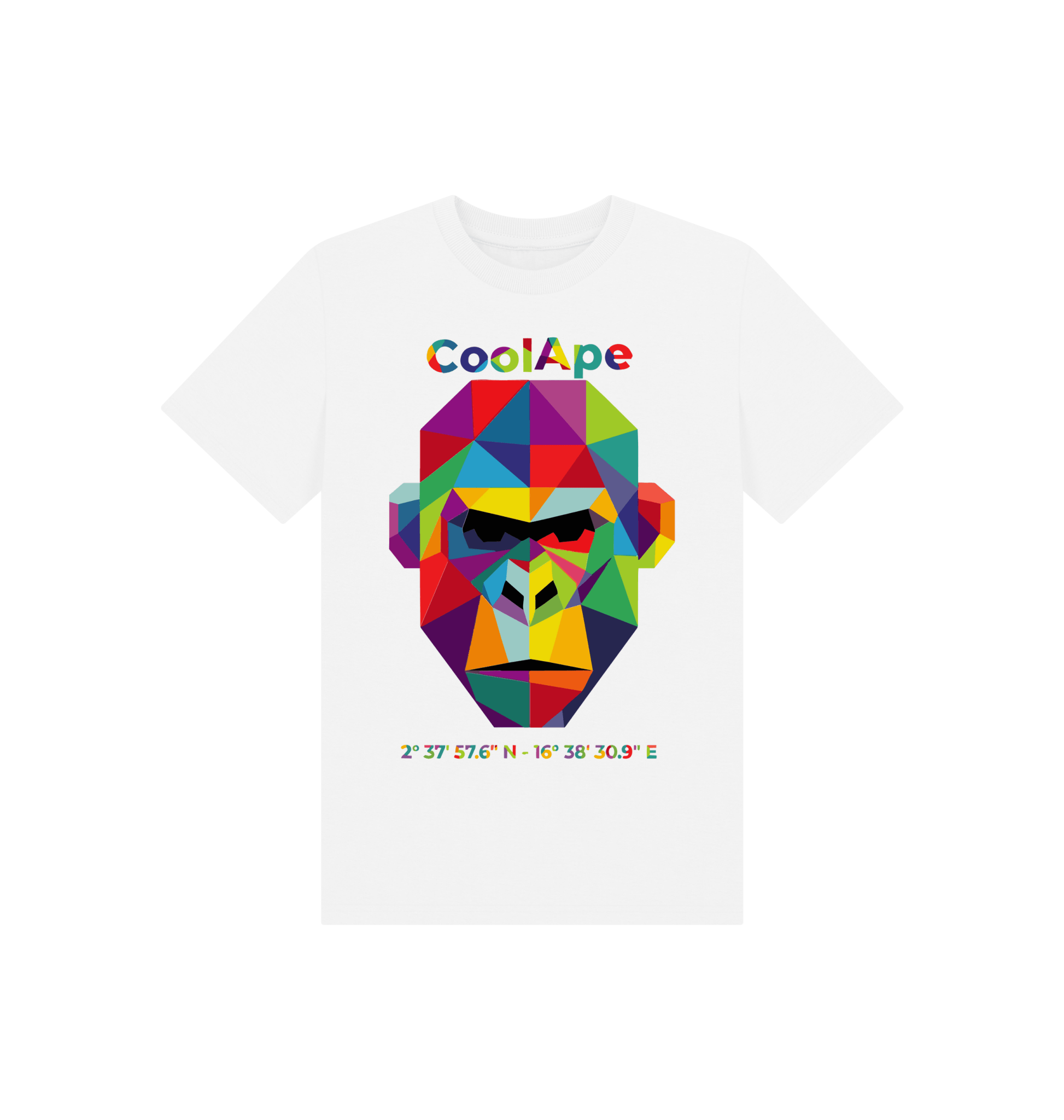 Kids CoolApe Unisex organic mid-light t-shirt 🦍🌿 🎨 in Various Colours - CoolApe.co.uk