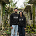 CoolApe Unisex Organic Sweatshirt White on Black