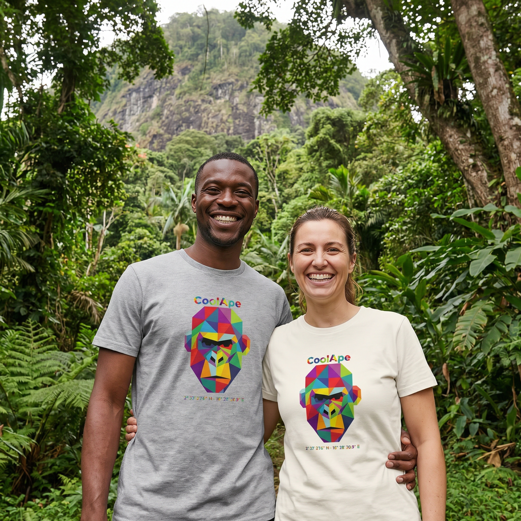 CoolApe Unisex organic mid-light t-shirt in Various Colours