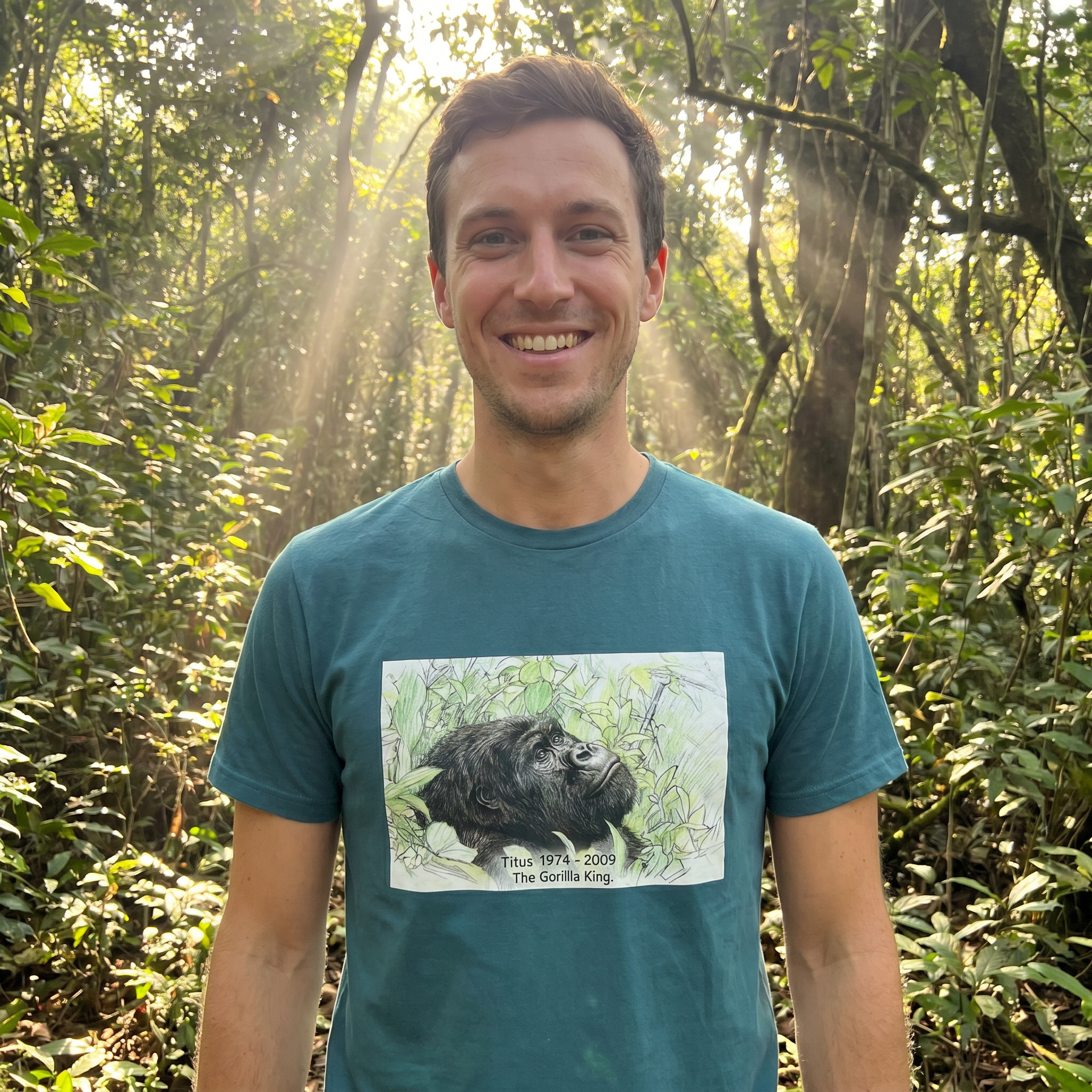 Titus: A Portrait of Resilience Unisex Organic Cotton T-Shirt in Various Colours