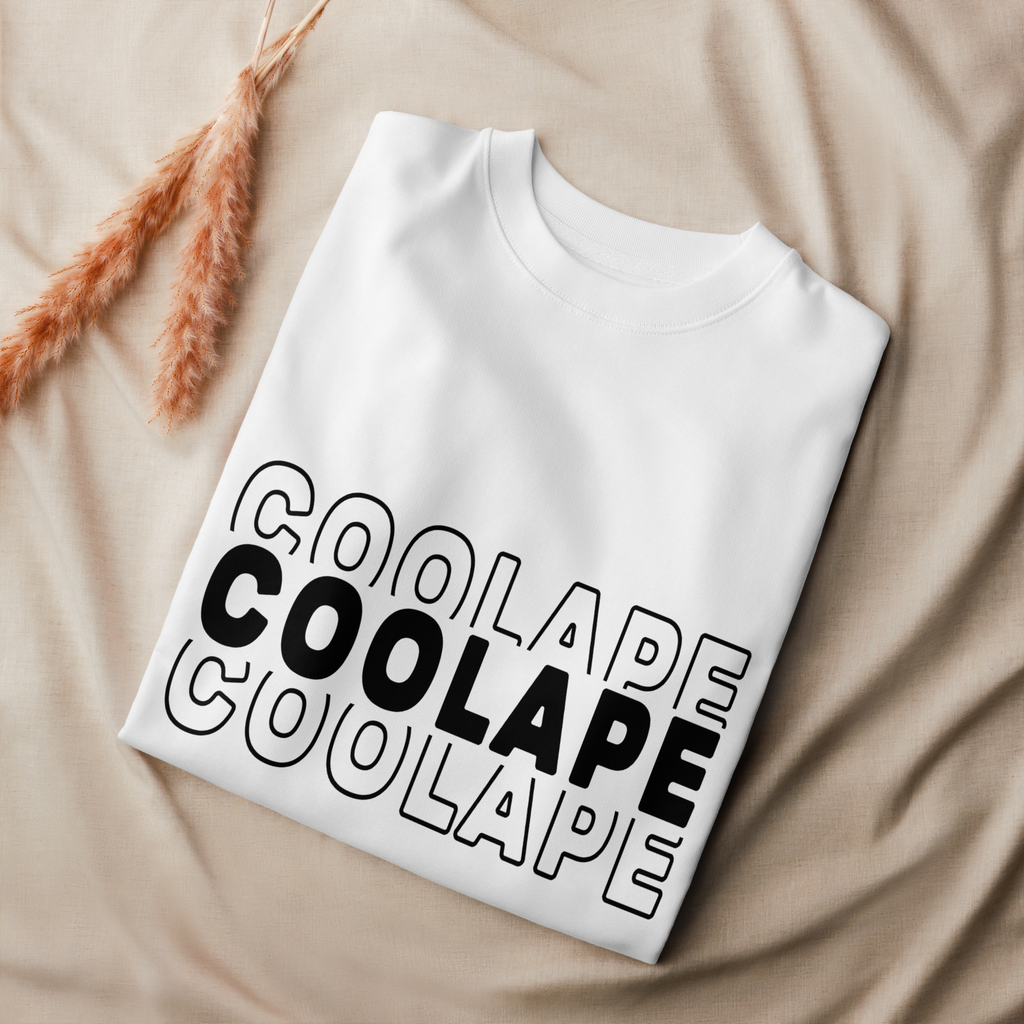 CoolApe Unisex organic sweatshirt Black on White